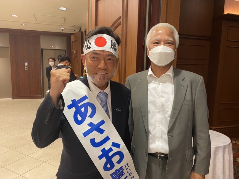 「あさお慶一郎を支援する経済人の会」に出席しました。